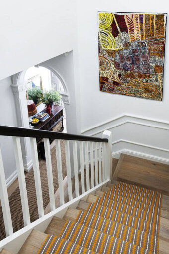 Stripe Frances Marigold stair runner by Hartley