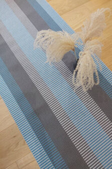 Stripe Capri Atlantic Blue stair runner by Hartley
