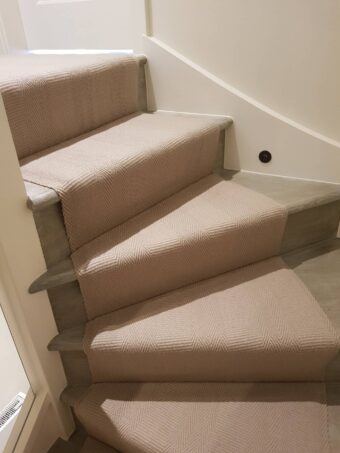 Stripe Kelly Solid Linen stair runner by Hartley