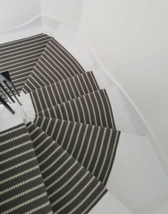 Zip Nickel stair runner by Hartley