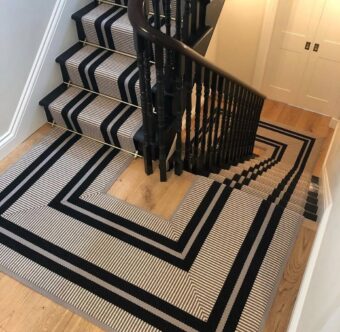 Transat PNT Black stair runner by Hartley
