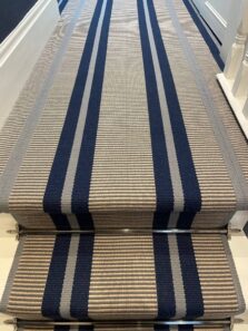 Transat PNT French Blue stair runner by Hartley