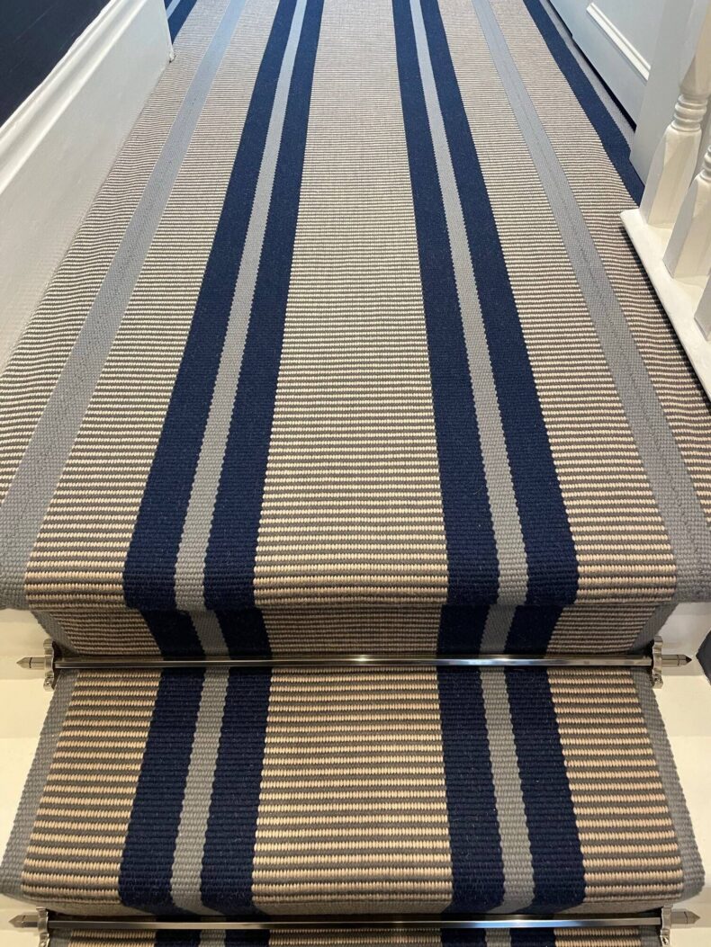 Transat PNT French Blue stair runner by Hartley