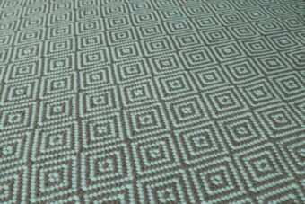 Diamond Aqua stair runner by Hartley