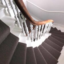 Diamond Black stair runner by Hartley