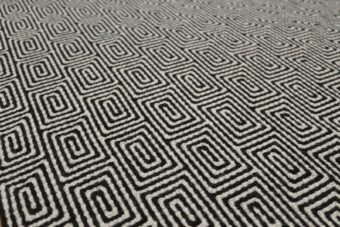 Jacquard Escargot Black stair runner by Hartley
