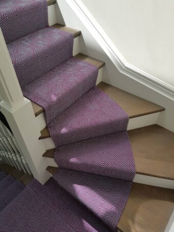 Diamond Fuschia stair runner by Hartley
