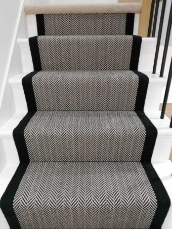 Herringbone Border Ivory