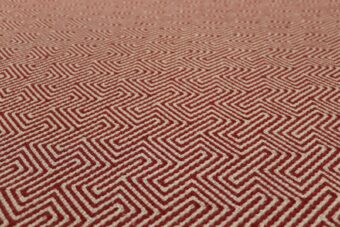Jacquard Labyrinth Red stair runner by Hartley