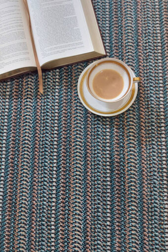Josephine Aqua stair runner by Hartley