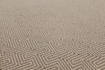 Jacquard Labyrinth Beige stair runner by Hartley