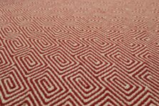 Jacquard Escargot Red stair runner by Hartley