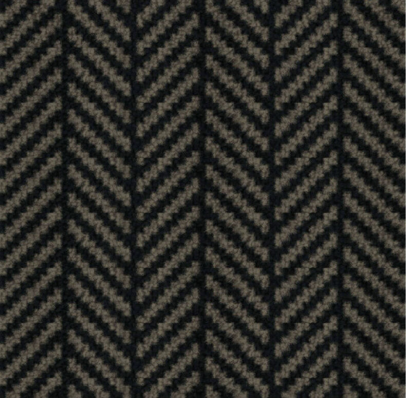 Metropol Herringbone Carbon carpet by Hugh Mackay