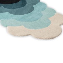 Optical Flower Teal 61207 rug by Orla Kiely