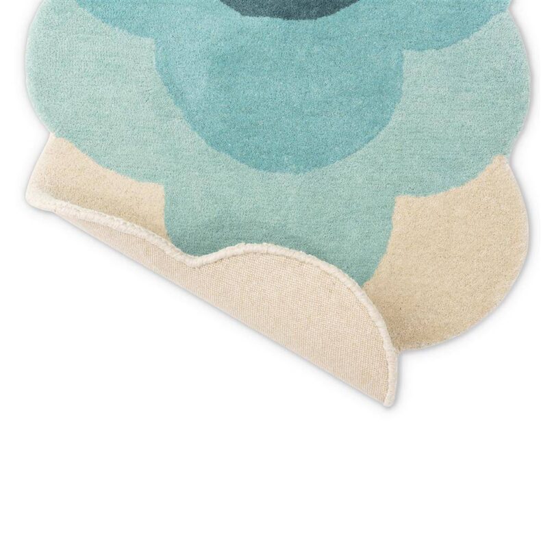 Optical Flower Teal 61207 rug by Orla Kiely