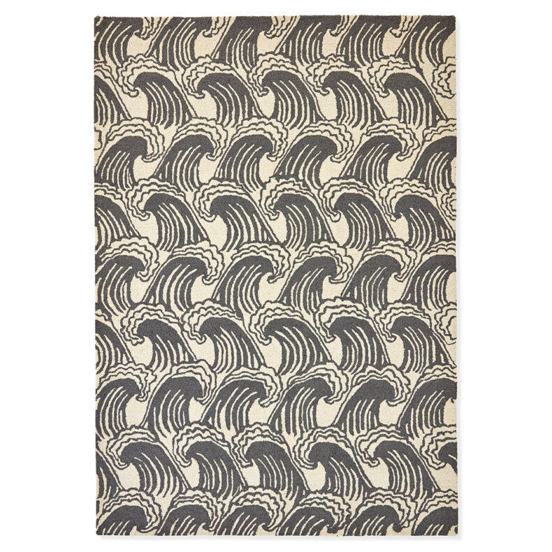 Ride the Wave Liquorice 125605 rug by Scion
