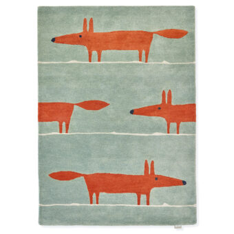 Mr Fox Mint Poppy 25313 rug by Scion