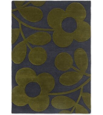 Spring Stem Marine 63908 rug by Orla Kiely