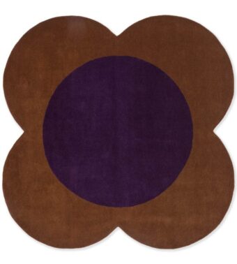 Flower Spot Chestnut Violet 158401 rug by Orla Kiely