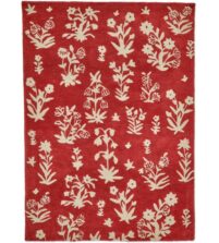Woodland Glade Damson Red 146800 rug by Sanderson