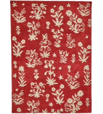 Woodland Glade Damson Red 146800 rug by Sanderson