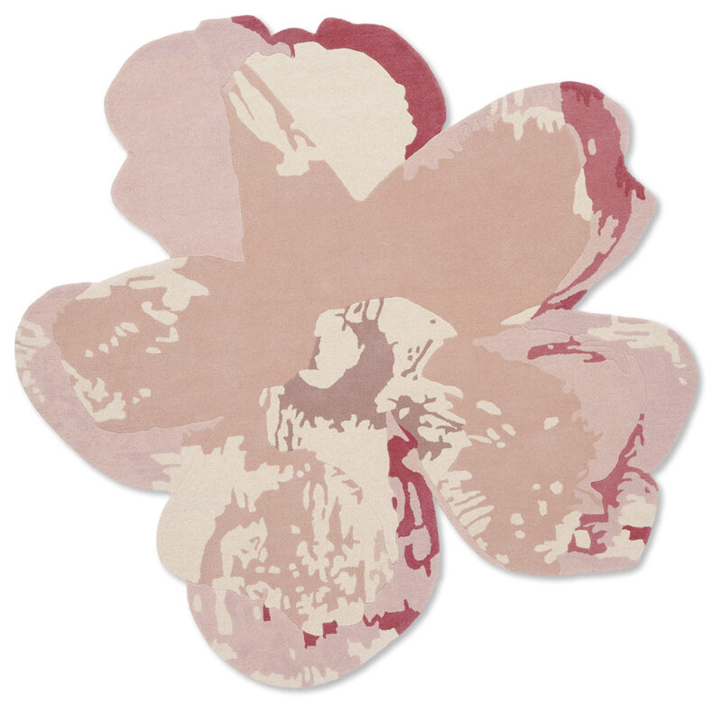 Shaped Magnolia Light Pink 162302 rug by Ted Baker