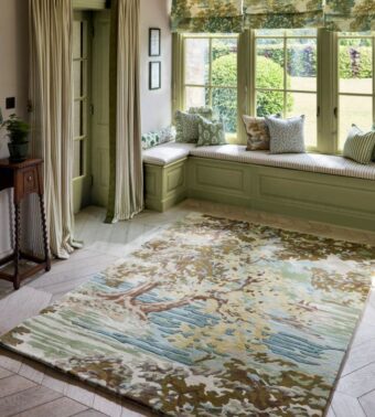 Ancient Canopy Olive Green 146701 rug by Sanderson