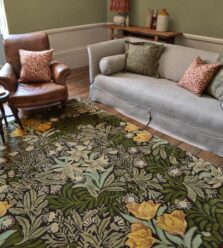 Bower Twining Vine Green 128207 rug by Morris