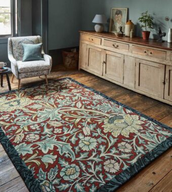 Trent Madder Red Webb Blue 127510 rug by Morris