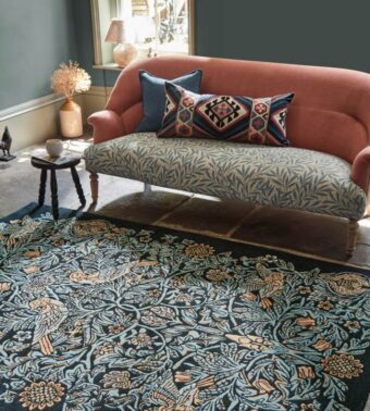 Bird Webbs Blue 128308 rug by Morris