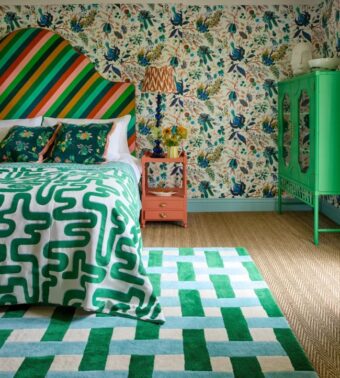 Basket Weave Emerald Aquamarine 144107 rug by Harlequin