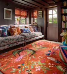 Wonderland Floral Amber Lapis 144713 rug by Harlequin