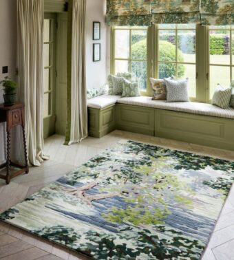 Ancient Canopy Forest Green 146708 rug by Sanderson