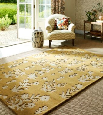 Woodland Glade Gold 146806 rug by Sanderson