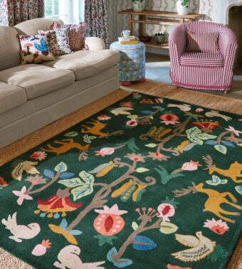 Forest of Dean Forest Green 146907 rug by Sanderson