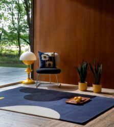 Geo Flower Denim 60608 rug by Orla Kiely