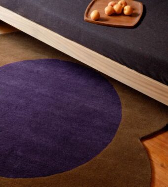 Flower Spot Chestnut Violet 158401 rug by Orla Kiely