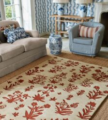 Woodland Glade Linen Russet Brown 146801 rug by Sanderson