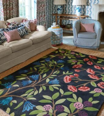 Foraging Indigo 146618 rug by Sanderson