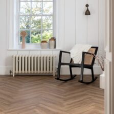 View of Brindle Herringbone luxury vinyl tile by Harvey Maria
