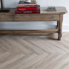 View of Rosehip Herringbone luxury vinyl tile by Harvey Maria