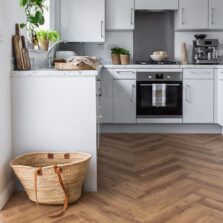 View of WildFox Herringbone luxury vinyl tile by Harvey Maria