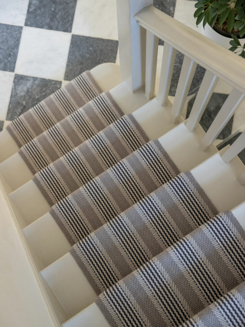 Sudbury Dark Stone - 70cm stair runner by Roger Oates