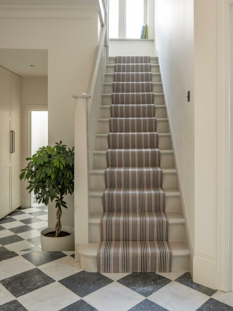 Sudbury Dark Stone - 85cm stair runner by Roger Oates