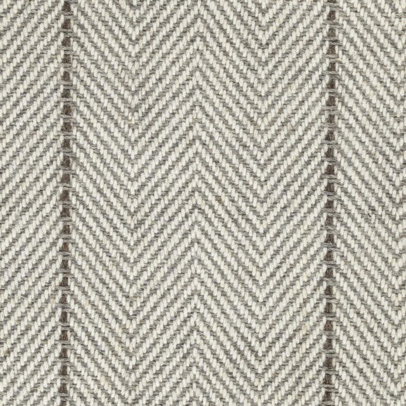 Chevron Ash carpet by The Woven Edge