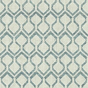 Fretwork Blue carpet by The Woven Edge