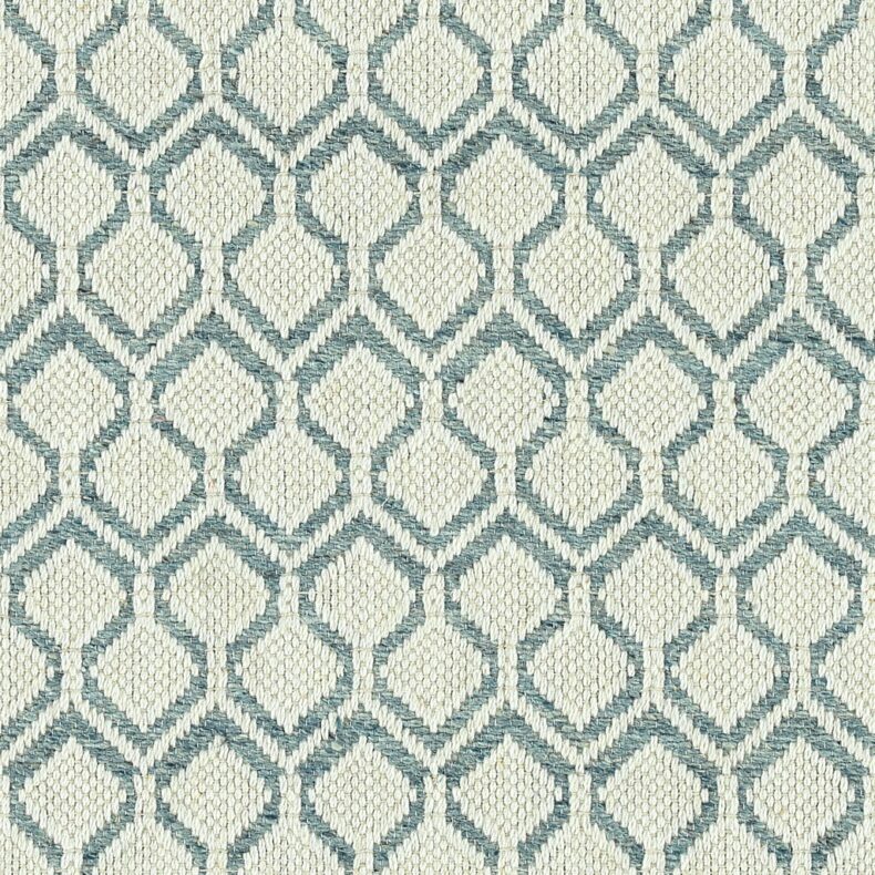 Fretwork Blue carpet by The Woven Edge