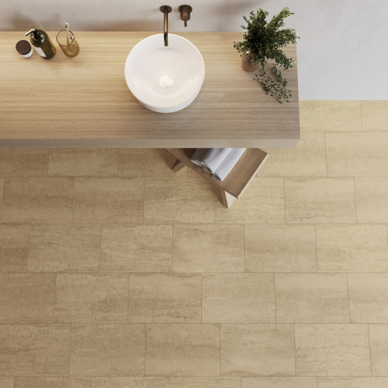 View of Tivoli Stone - Mocha (Maximus ) luxury vinyl tile by Invictus