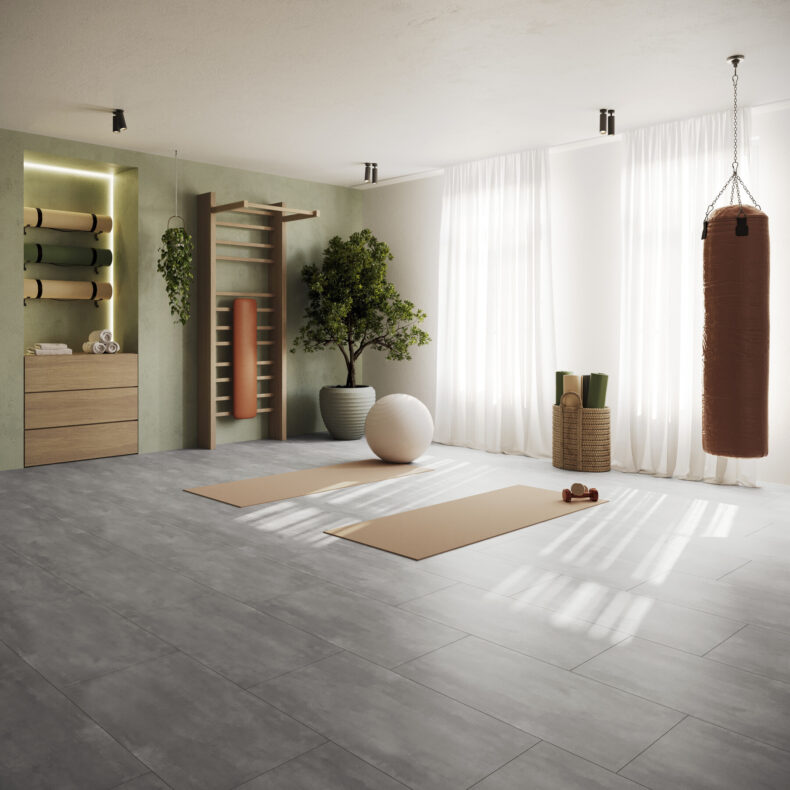 View of Urban Loft - Concrete Large Rectangle (Maximus) luxury vinyl tile by Invictus