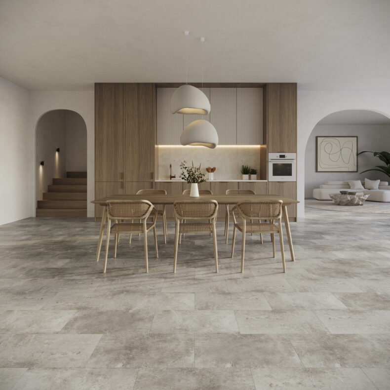 View of Northern Stone - Fog (Maximus) luxury vinyl tile by Invictus